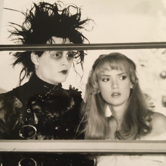 Edward Scissorhands art matted Winona Ryder Depp - Picture 2 of 3
